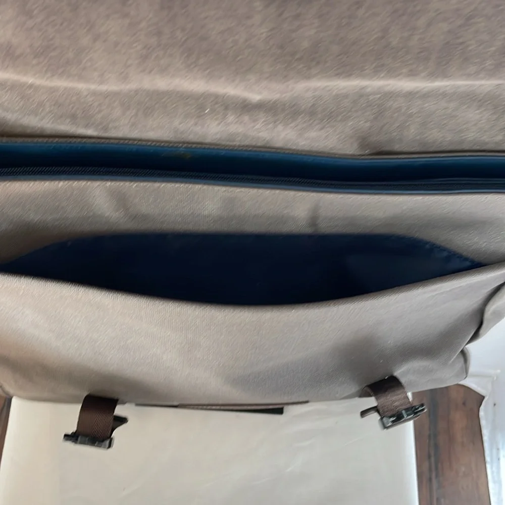 Portal packs messenger crossbody bag brown/grey